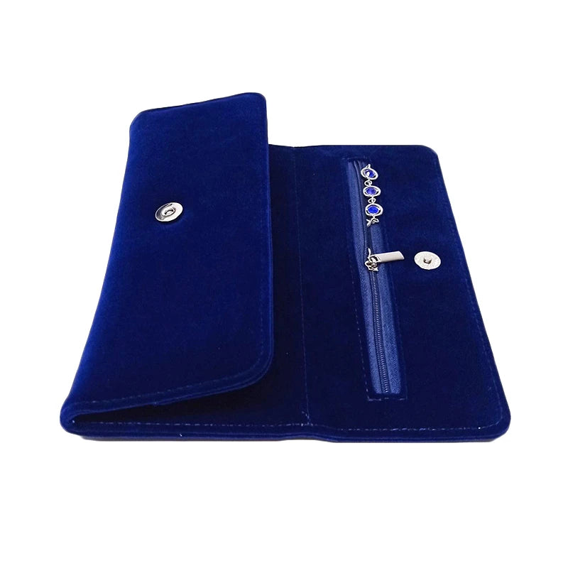 Portable Roll-up Jewelry Roll Storage Bag Folding Travel Earrings Necklaces Bracelets Rings Container Storage
