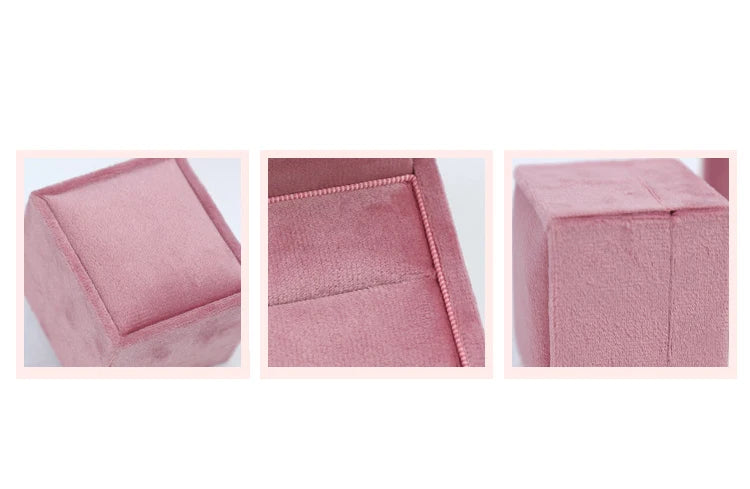 New Velvet Boxes for Ring and Necklace Jewelry Packaging Box Weeding Ring Case Pendant Necklace Holder Valentine's Day Gift Box