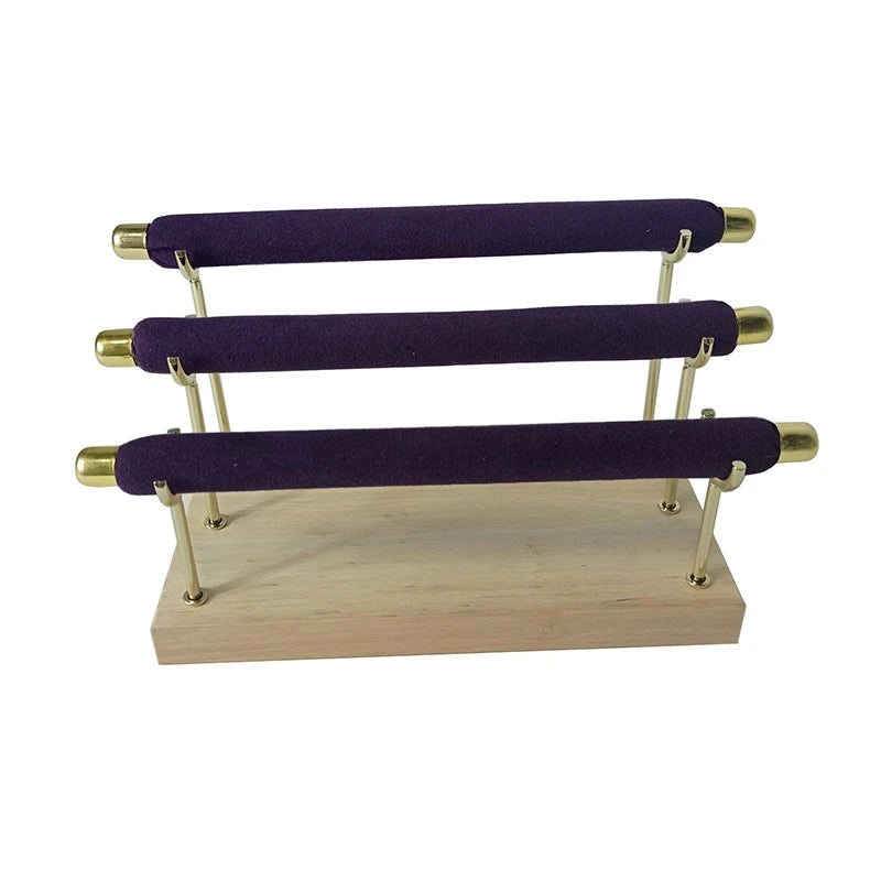 Detachable Ring Display Rack with Stick Wooden Multilayer Jewelry Holder Organizer Retail Store Window Showcase Shelf Stand