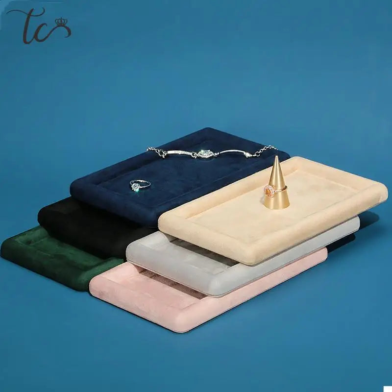 Velvet Jewelry Storage Tray Ring Earrings Storage Tray Pendant Necklace Display Tray Bracelet Storage Tray