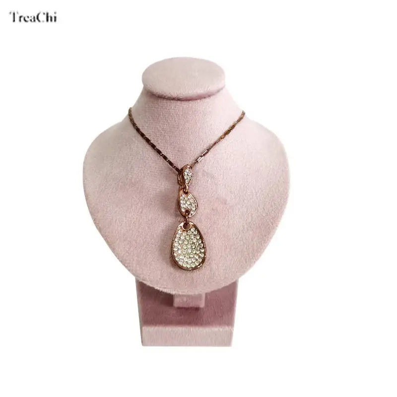 Pink Necklace Display Stand Pendant Showing Rack Jewelry Display Organizer Mini Necklace Holder Display Bust Ornament Holder