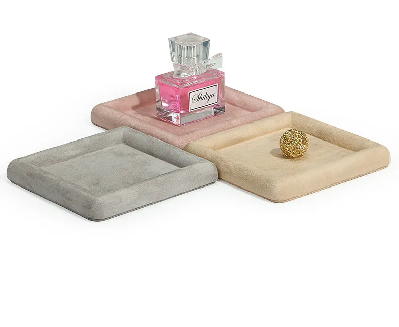 Velvet Jewelry Storage Tray Ring Earrings Storage Tray Pendant Necklace Display Tray Bracelet Storage Tray