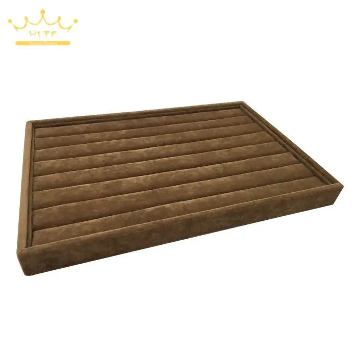 Velvet Jewelry Plate Hundred Ring Display Tray Ear Stud Storage Box Jewelry Display Prop Ring Earring Organizer 35*24Cm
