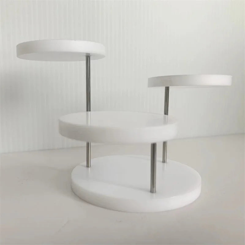 Removable Three-Layer Circular Jewelry Rotating Display Stand Rings Earrings Brooch Organizer Rack Small Ornament Display Table