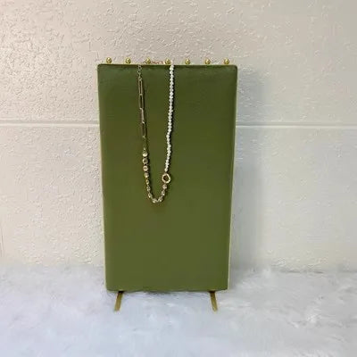 Fashion Grass Green Series Velvet Jewelry Display Rack Jewelry Shop Window Necklace Display Ring Bracelet Ornaments Rack