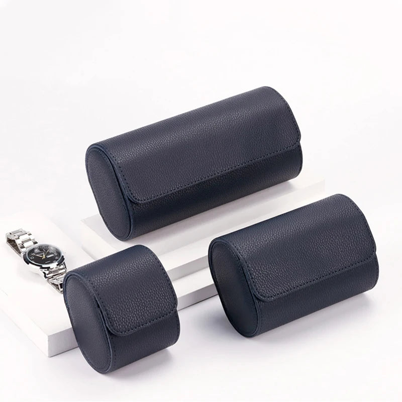 Portable Travel Watch Storage Box Single Mechanical Watch Protection Dustproof Famous Watch Leather Watch Bag Multiple