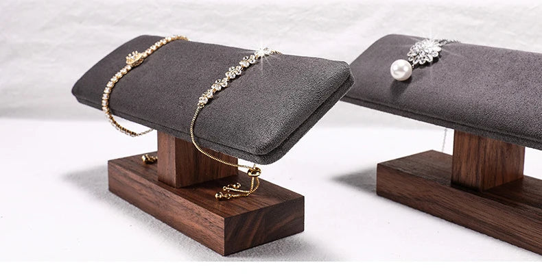 Walnut Bracelet Display Rack Bangle Watch Organizer Storage Showcase Stands Jewelry Display Props