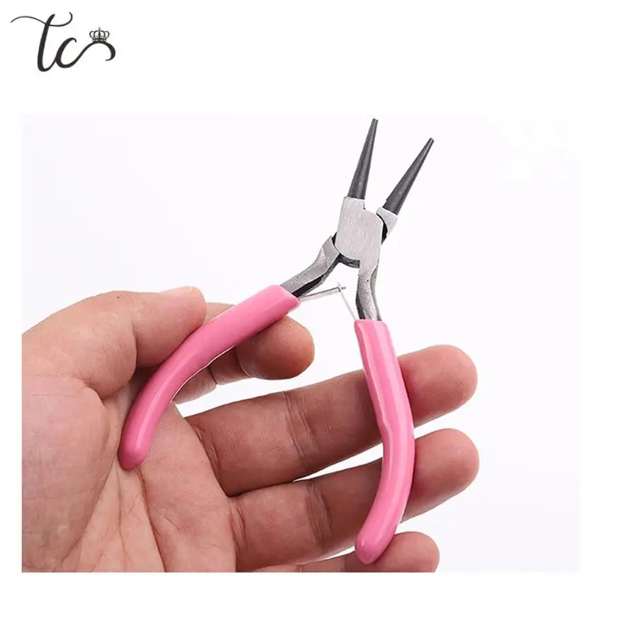 Pink Mini Pliers 9-Piece Diy Headpiece Jewelry Tool Pliers Jewelry Needle Nose Pliers Mini Tool Pliers