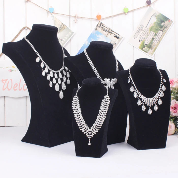 Pu Leather Portrait Neck Display Stand Bust Model Jewelry Pendant Shelf Jewelry Photo Props Jewelry Organizer