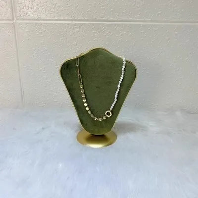 Fashion Grass Green Series Velvet Jewelry Display Rack Jewelry Shop Window Necklace Display Ring Bracelet Ornaments Rack