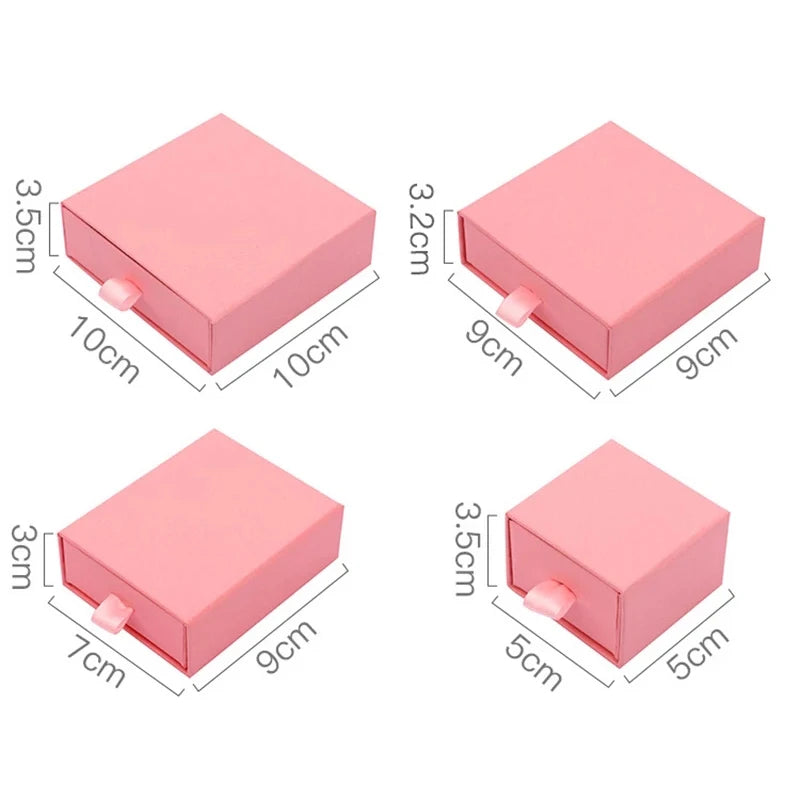 Wholesale 24Pcs/lot Ring Earring Jewelry Packaging Gift Box Drawer Paper Box Necklace Bracelet Storage Case for Jewelry Store