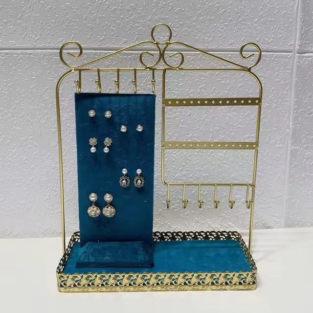 Mordern Metal Jewelry Earrings Stud Earrings Necklace Organizer Display Holder Detachable Stud Earring Tray Necklace Stand