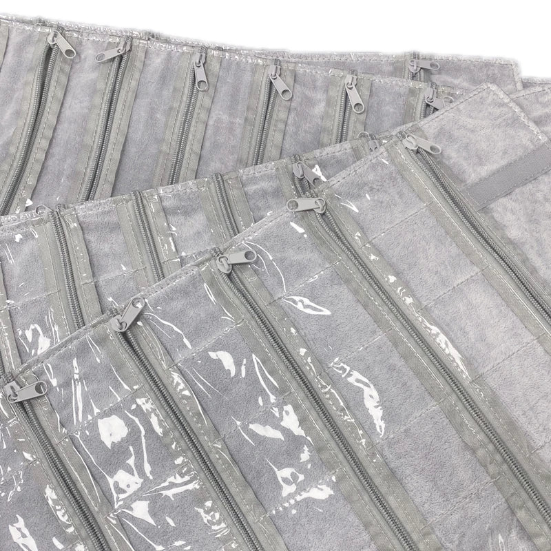 Velvet Zipper Pvc Lattice Dust-Proof and Antioxidant Jewelry Wrap Bag Brooch Ring Earring Organizer Organizer Bag