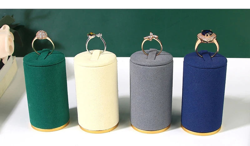 Rings Earring Necklace Display Stand Cylindrical Jewelry Storage Rack Necklace Organizer Jewelry Store Counter Display Props