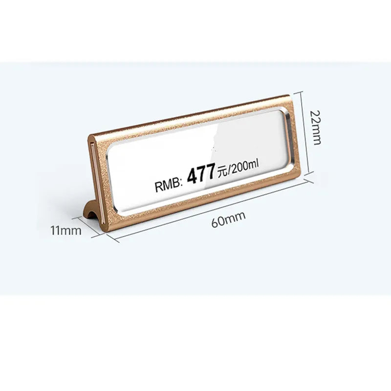 10Pcs/lot 60X22Mm Metal Sign Holder Stand Bread Store Price Label Tag Card Holder Advertising Display Stand Mini Price Paper