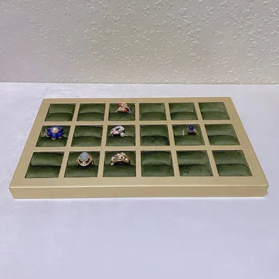 Fashion Grass Green Series Velvet Jewelry Display Rack Jewelry Shop Window Necklace Display Ring Bracelet Ornaments Rack