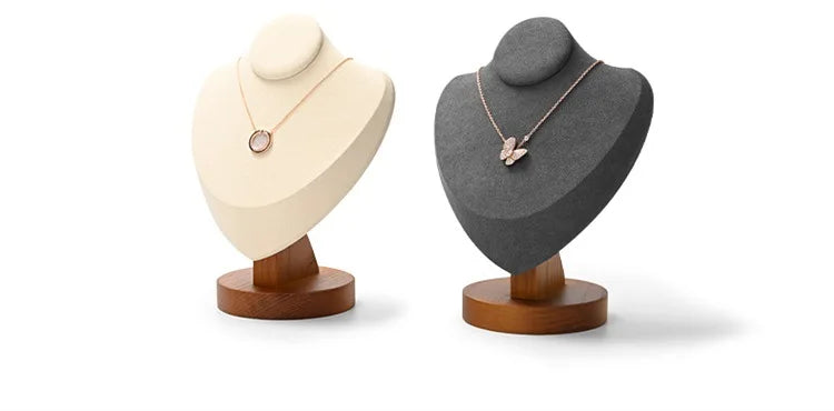 Wooden Jewelry Display Props Counter Exquisite Beaded Jade Jewelry Display Set Storage Props