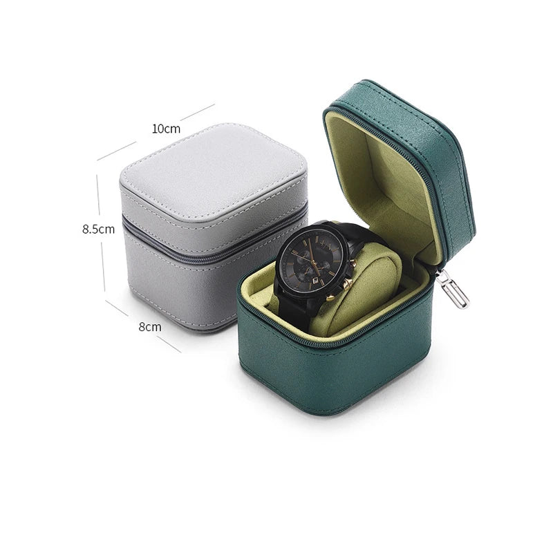 Round Storage Box for Watch Bracelet Exquisite Leather Watch Display Box Festival Party Gift Packaging Box