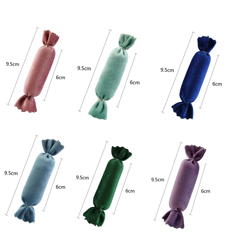 Velvet Candy Shaped Ring Storage Rack Earrings Bracelet Pendant Necklace Jewelry Storage Display Tray