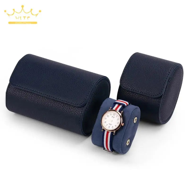 Portable Travel Watch Storage Box Single Mechanical Watch Protection Dustproof Famous Watch Leather Watch Bag Multiple