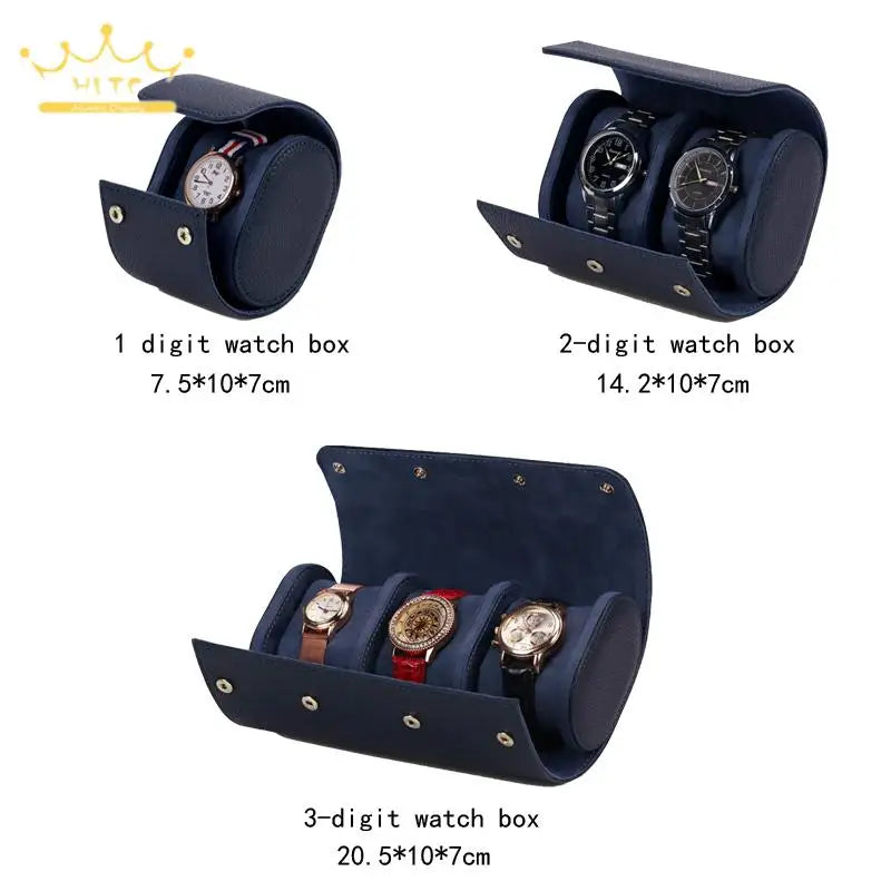 Portable Travel Watch Storage Box Single Mechanical Watch Protection Dustproof Famous Watch Leather Watch Bag Multiple