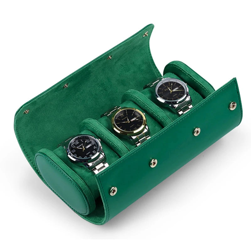 Portable Travel Watch Storage Box Single Mechanical Watch Protection Dustproof Famous Watch Leather Watch Bag Multiple