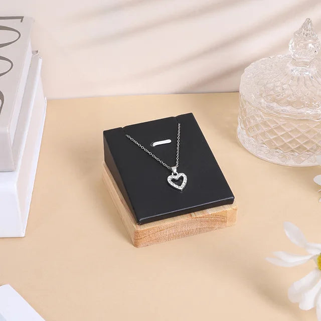 Beige Multiple Velvet Necklace Display Rack Black and White Leather Pendant Seat Window Display Accessory Rack Storage Rack