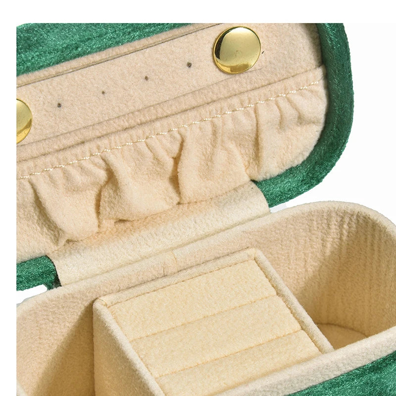 Portable Velvet Small Jewelry Box Jewelry Packaging Box Velvet Ring Earring Container Traditional Festival Gift Packing Boxes
