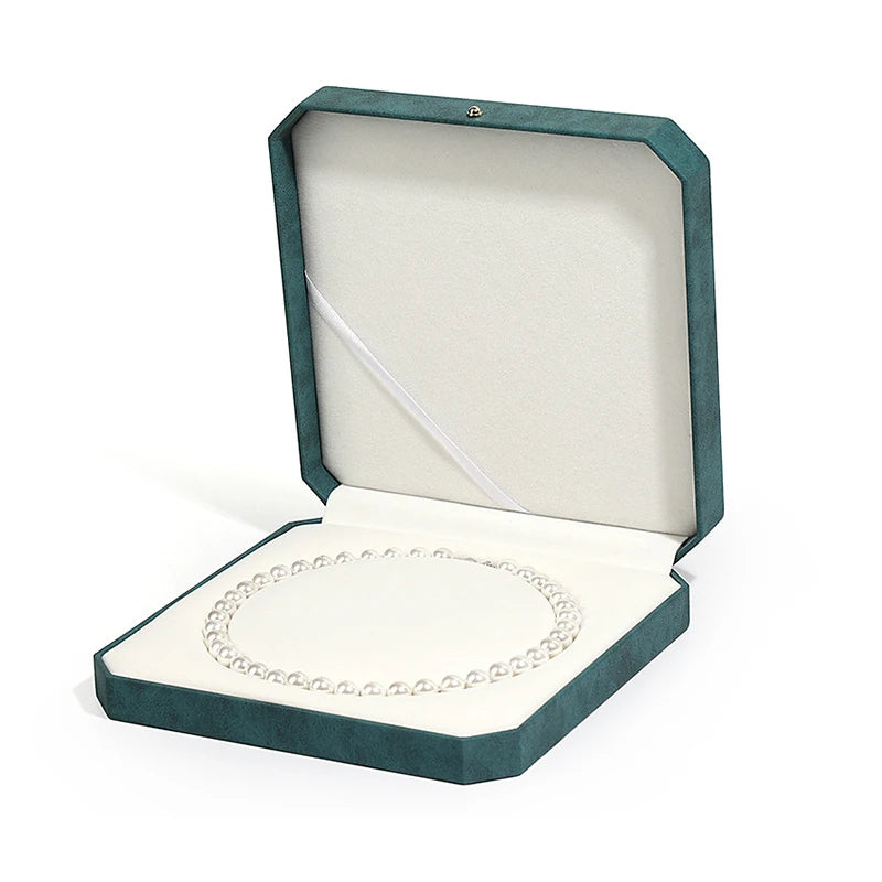 New Pearl Necklace Packaging Box Octagonal Gift Box Pearl Jewelry Chain Organizer Case for Mother's Day Valentine's Day