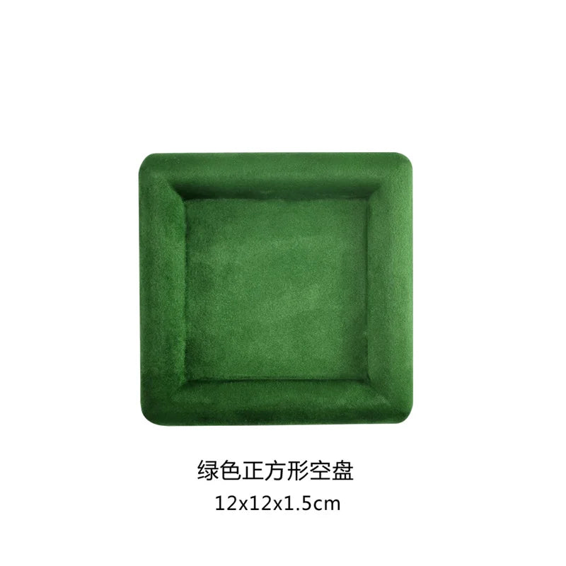 Diamond Velvet Jewelry Display Tray Ring Ear Studs Storage Tray Necklace Bracelet Pendant Storage Display Tray