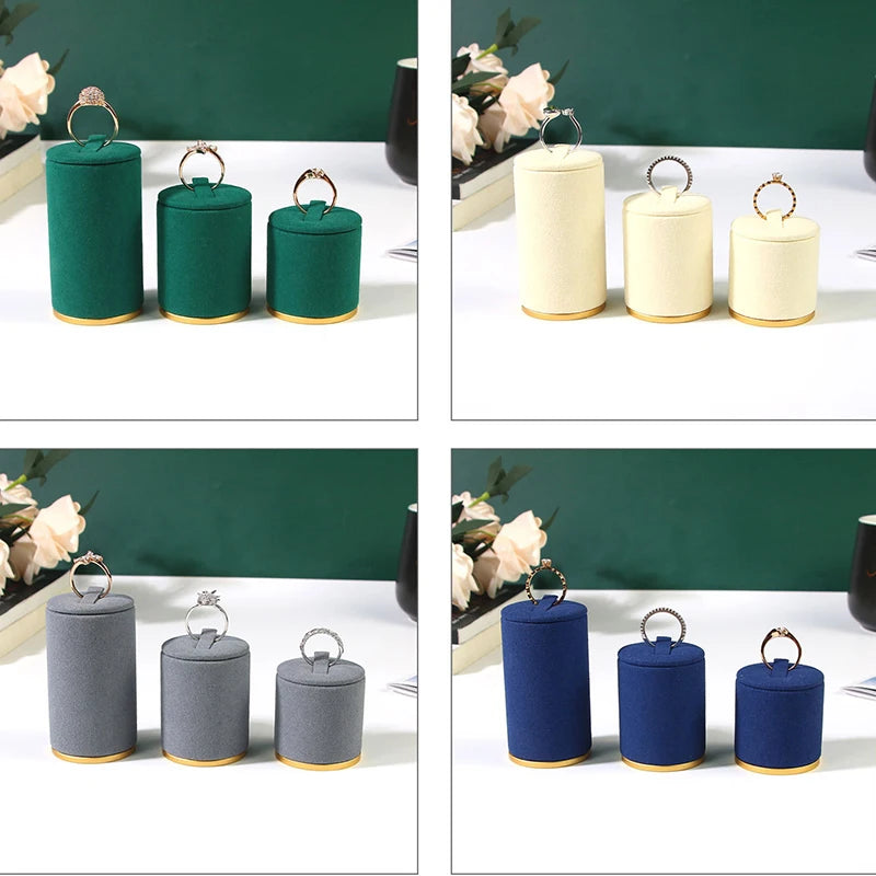 Rings Earring Necklace Display Stand Cylindrical Jewelry Storage Rack Necklace Organizer Jewelry Store Counter Display Props
