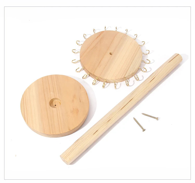 Wood Necklace Display Jewelry Display Pendant Stand Exhibition Necklace Earrings Bracelet Storage Holder Necklace Rack Showcase