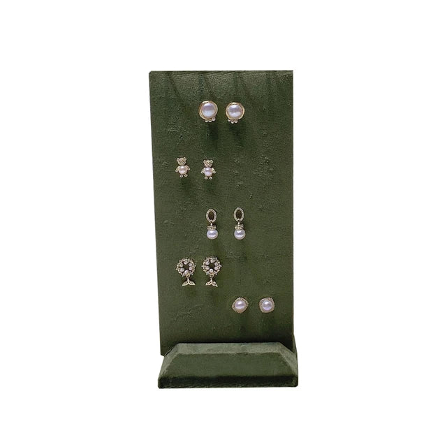 Jewelry Earrings Display Metal Rack Detachable 40-Hole Stud Earrings Display Plate Necklace Hanger