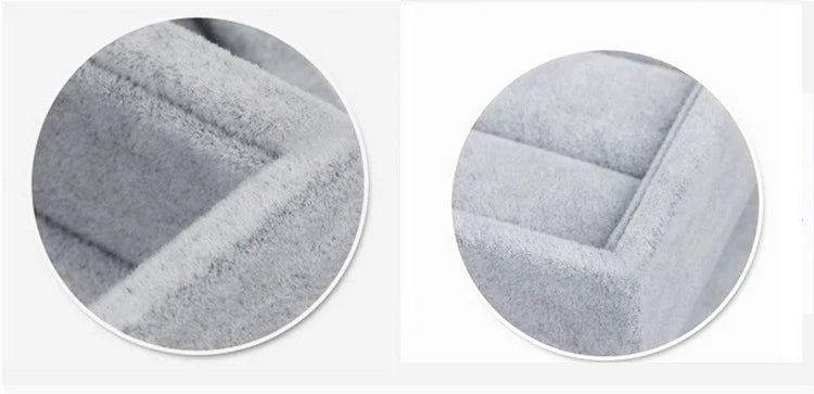 Velvet Jewelry Plate Hundred Ring Display Tray Ear Stud Storage Box Jewelry Display Prop Ring Earring Organizer 35*24Cm