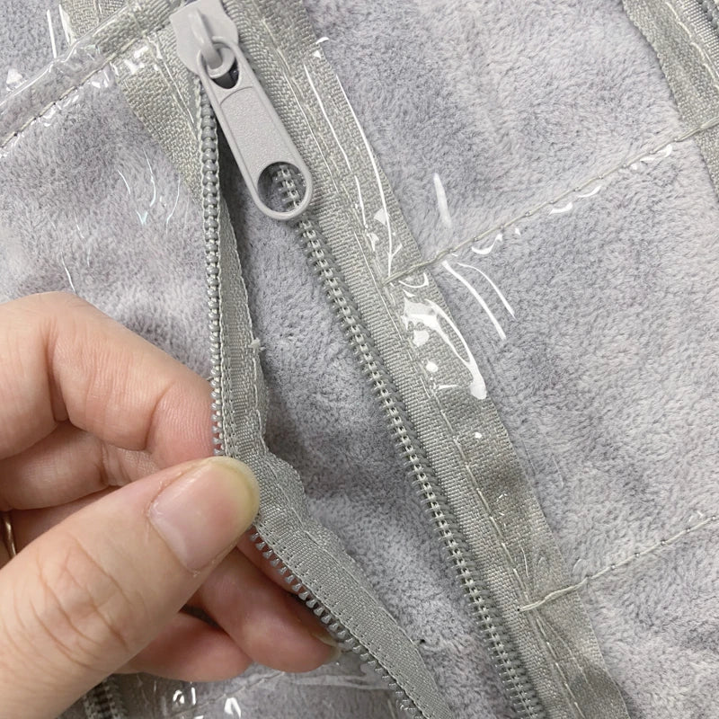 Velvet Zipper Pvc Lattice Dust-Proof and Antioxidant Jewelry Wrap Bag Brooch Ring Earring Organizer Organizer Bag