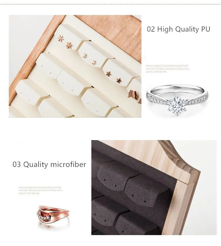 Solid Wood Earrings Display Rack Earrings Studs Earrings Storage Rack Jewelry Window Display Rack Jewelry Display Rack