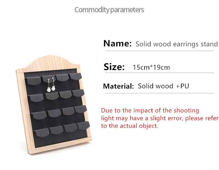 Solid Wood Earrings Display Rack Earrings Studs Earrings Storage Rack Jewelry Window Display Rack Jewelry Display Rack