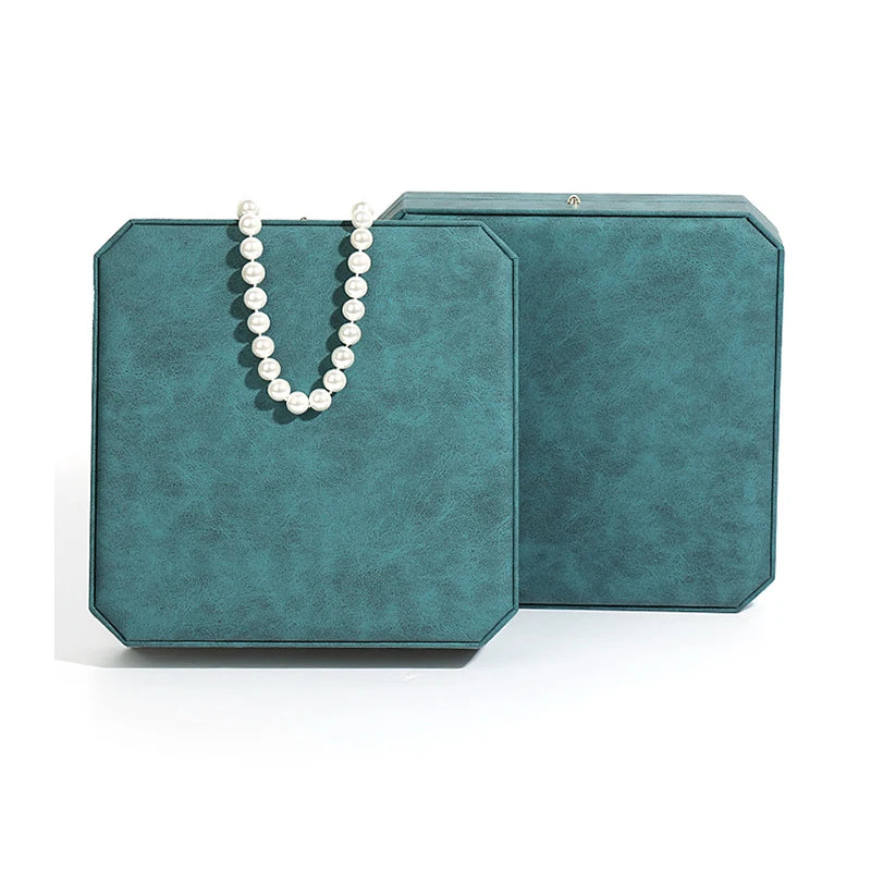 New Pearl Necklace Packaging Box Octagonal Gift Box Pearl Jewelry Chain Organizer Case for Mother's Day Valentine's Day