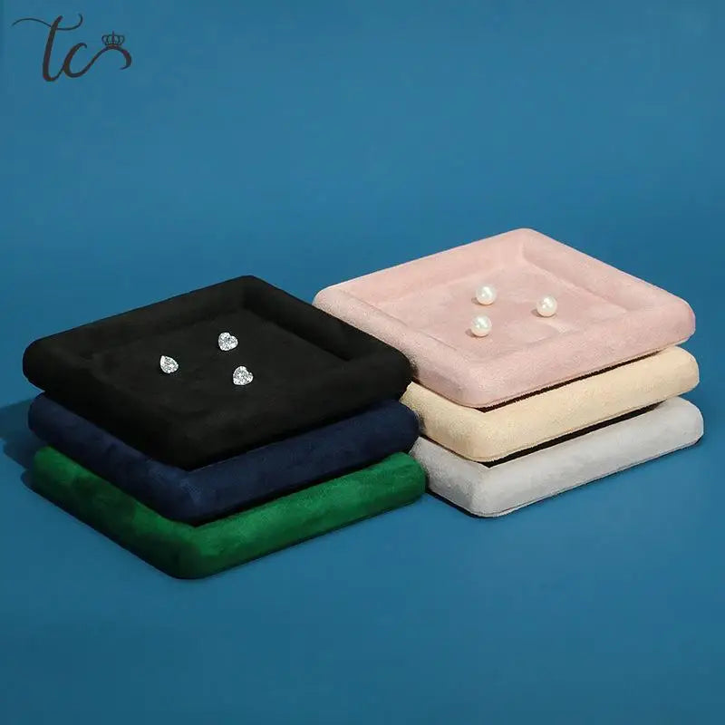 Velvet Jewelry Storage Tray Ring Earrings Storage Tray Pendant Necklace Display Tray Bracelet Storage Tray