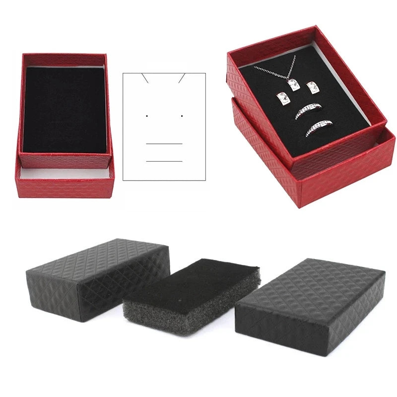 Square 5*5*3.5Cm Ring Earring Packaging Paper Box Cufflink Brooch Storage Case for Jewelry Store and Personal Jewelry Holder