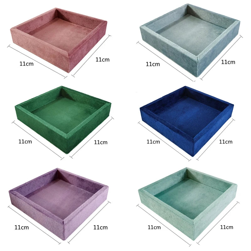 Velvet Candy Shaped Ring Storage Rack Earrings Bracelet Pendant Necklace Jewelry Storage Display Tray