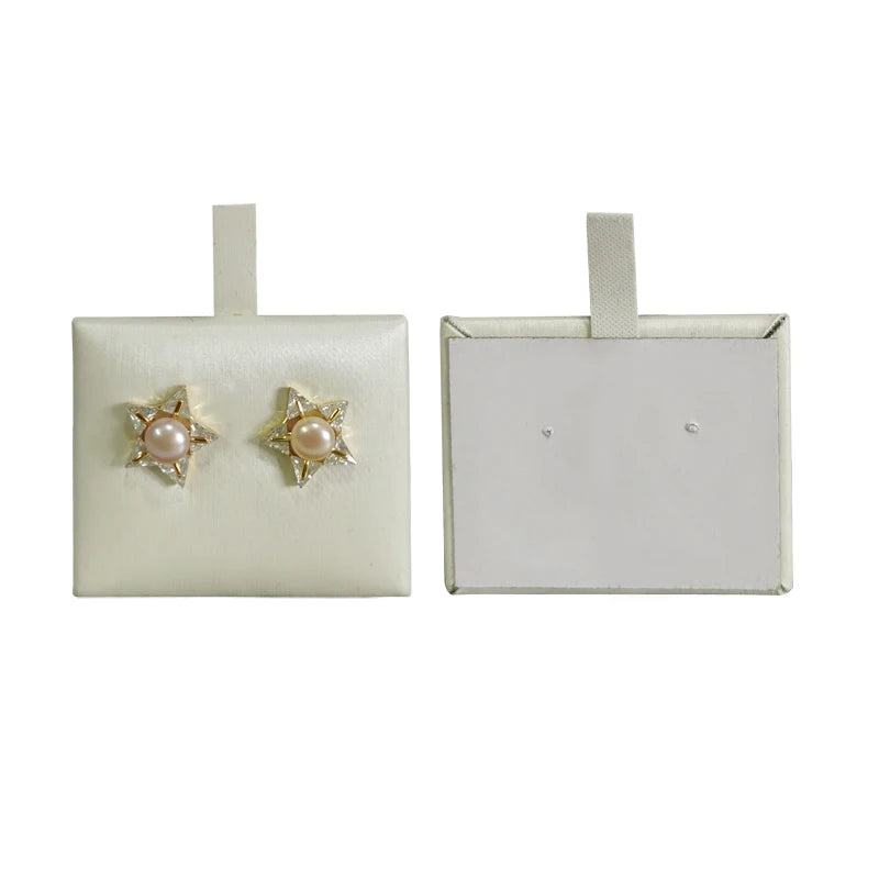 Wholesale 30Pcs/lot Earring Pendant Display Mat Small Size Leather Accessory Pad Ear Stud Hanging Rack Pendant Earrings Display