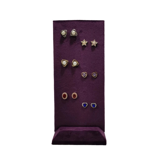 Jewelry Earrings Display Metal Rack Detachable 40-Hole Stud Earrings Display Plate Necklace Hanger