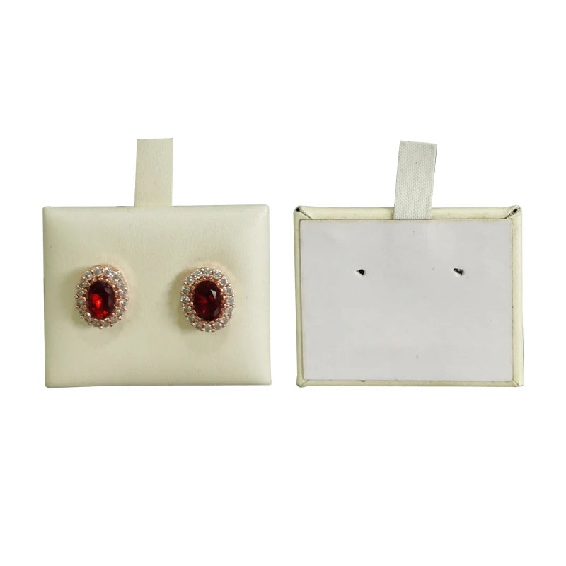 Wholesale 30Pcs/lot Earring Pendant Display Mat Small Size Leather Accessory Pad Ear Stud Hanging Rack Pendant Earrings Display