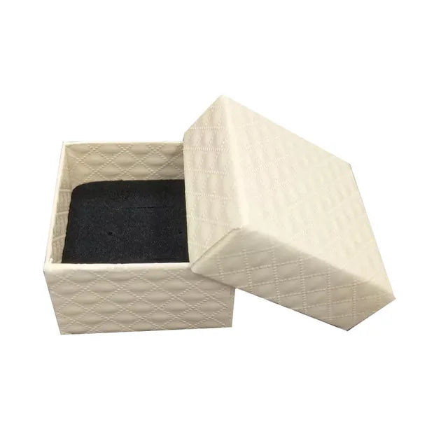 Square 5*5*3.5Cm Ring Earring Packaging Paper Box Cufflink Brooch Storage Case for Jewelry Store and Personal Jewelry Holder