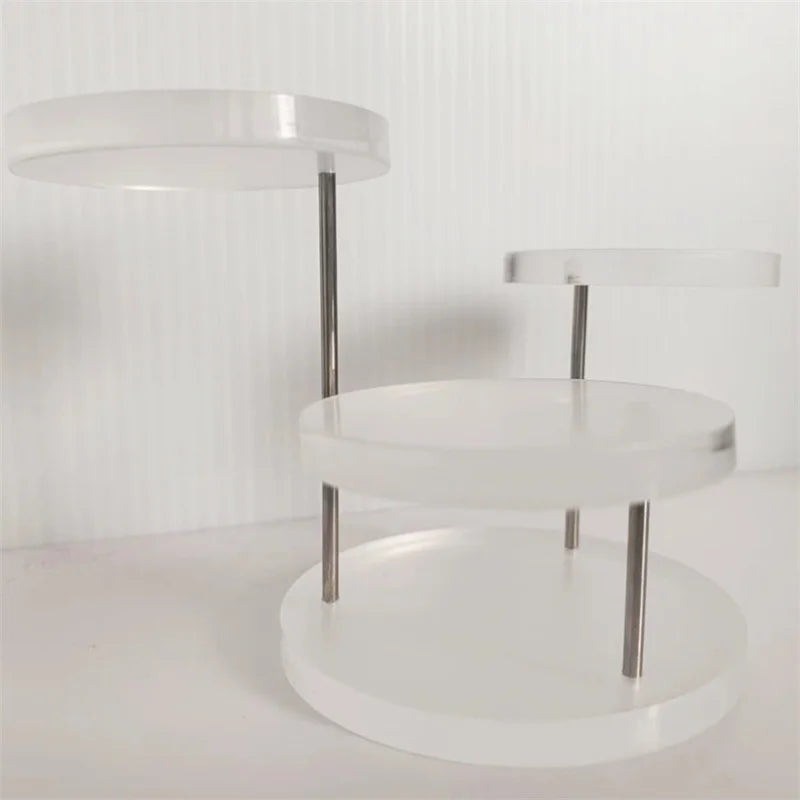 Removable Three-Layer Circular Jewelry Rotating Display Stand Rings Earrings Brooch Organizer Rack Small Ornament Display Table