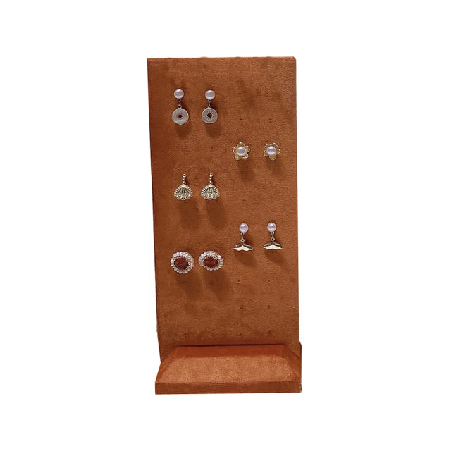 Jewelry Earrings Display Metal Rack Detachable 40-Hole Stud Earrings Display Plate Necklace Hanger