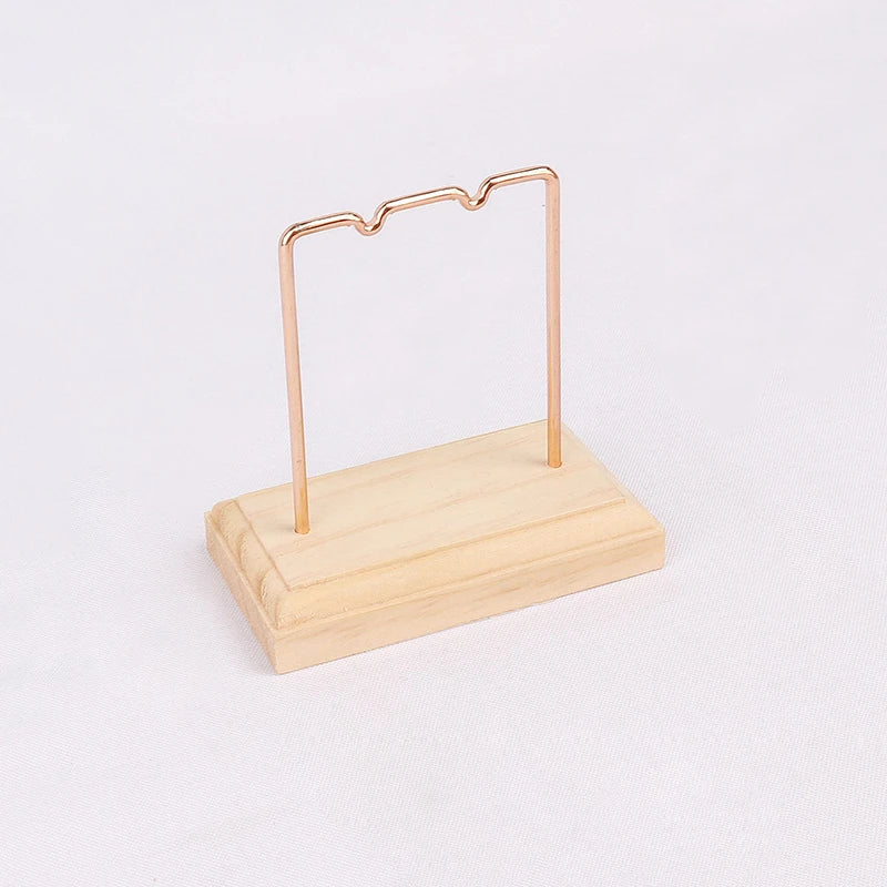 Earrings Necklace Hanging Organizer Jewelry Display Rack Stand Bracelet Holder with Wood Base Jewelry Storage Rack