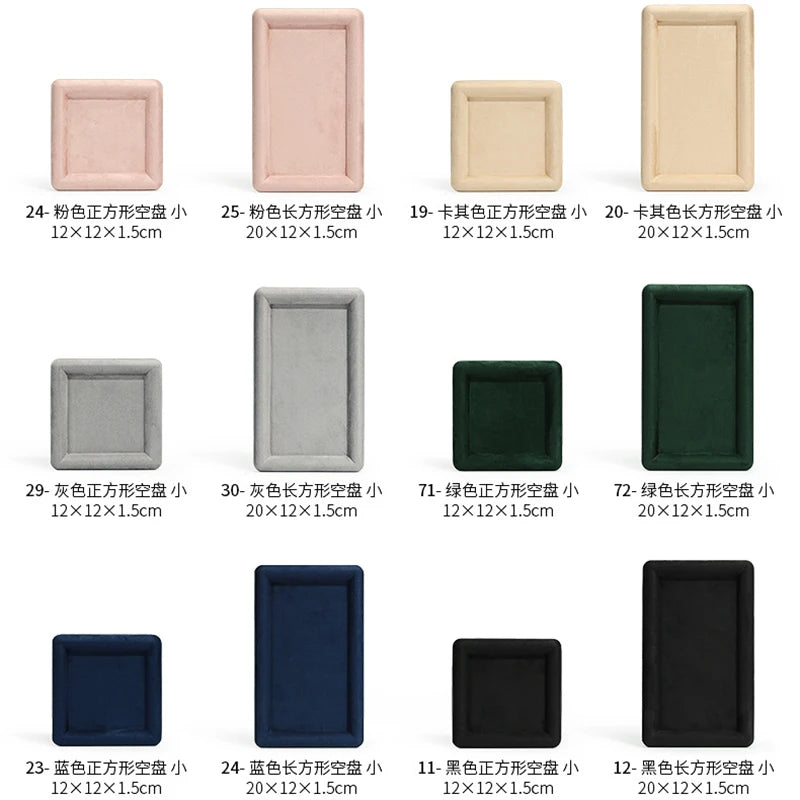 Velvet Jewelry Storage Tray Ring Earrings Storage Tray Pendant Necklace Display Tray Bracelet Storage Tray