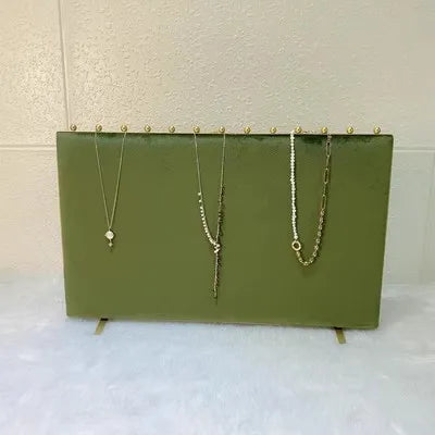 Fashion Grass Green Series Velvet Jewelry Display Rack Jewelry Shop Window Necklace Display Ring Bracelet Ornaments Rack